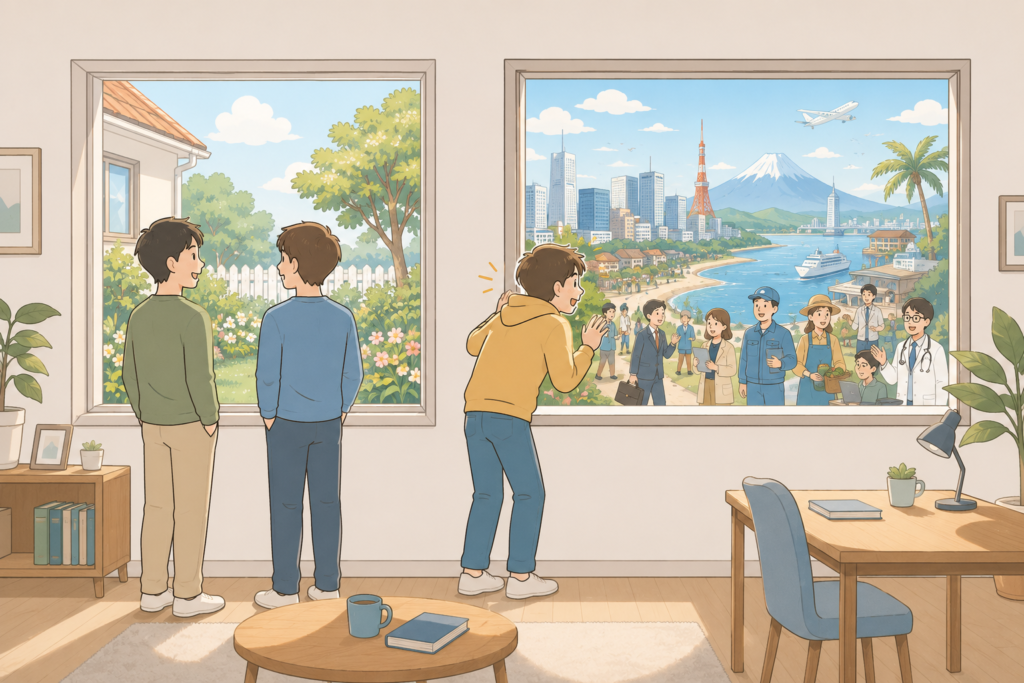 人に会うと成功が早まる理由を表すネットワークのイラスト
