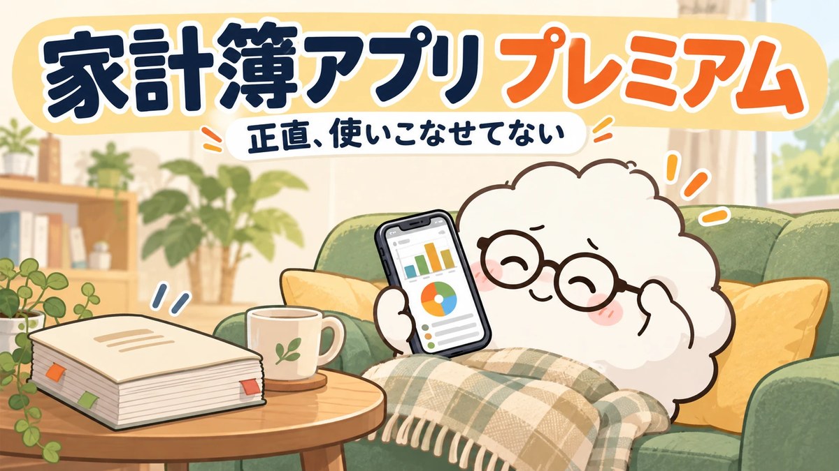 家計簿アプリ プレミアム。正直、使いこなせてない